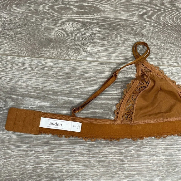 Auden Unlined Bralette Bronze Sparkle Lace XS - Picture 8 of 15